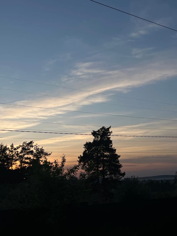 Sunset observed over Chaikovsky, Russia