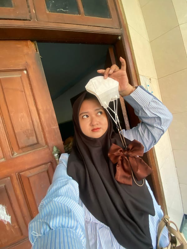 Casual moments at a doorstep in Gelam, Indonesia