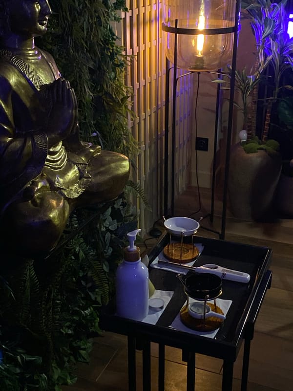 Massage therapy session photographed at Izhevsk spa facility