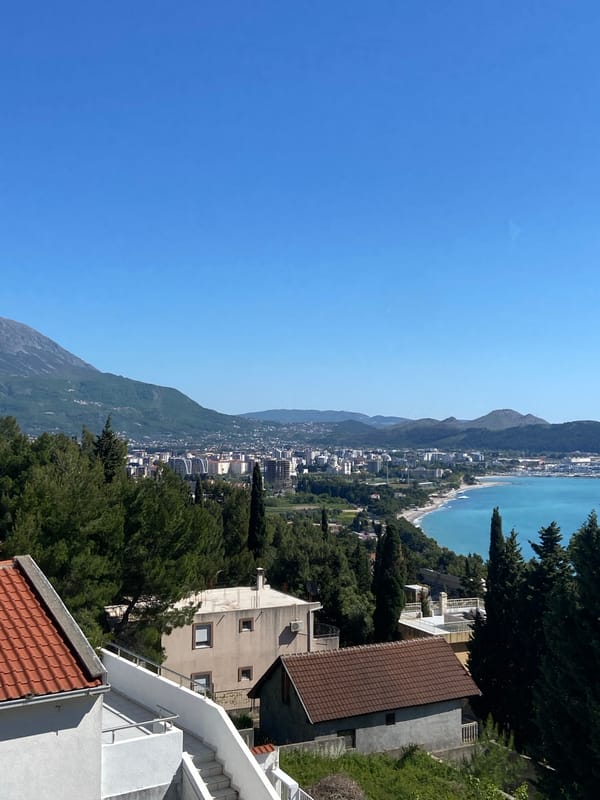 Clear day view captured of Šušanj coastline, Montenegro