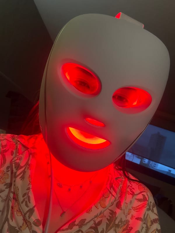 Person spotted wearing LED light mask in Mexican town