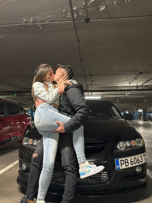 Couple's romantic evening documented across multiple Sofia locations