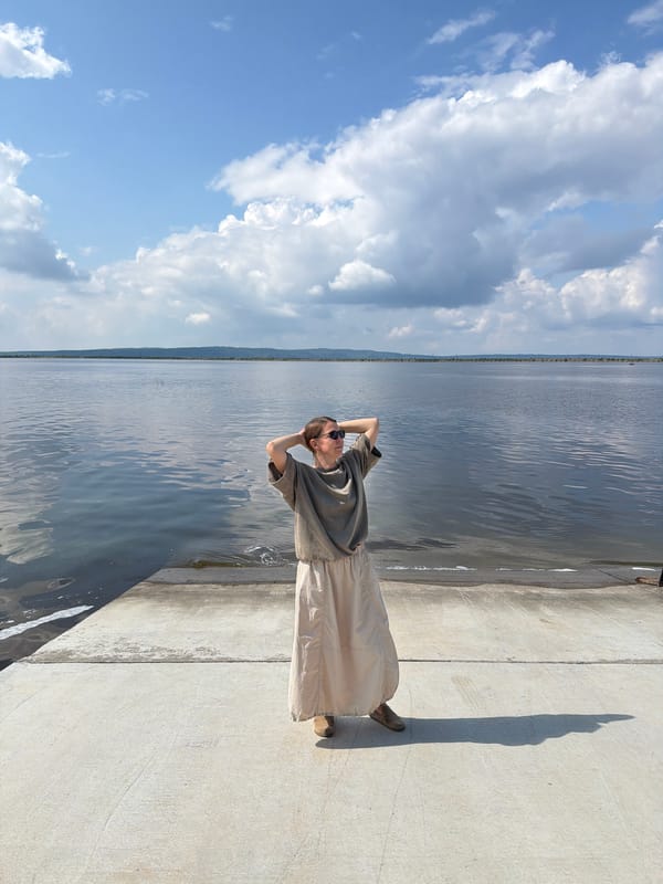 Hanging out along the Chaikovsky waterfront on a summer morning