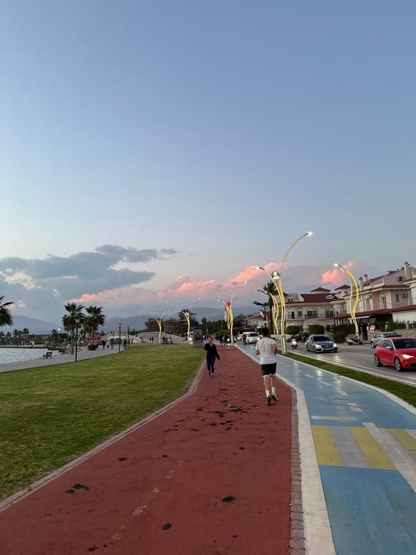 Evening sky transition captured over Fethiye coastline