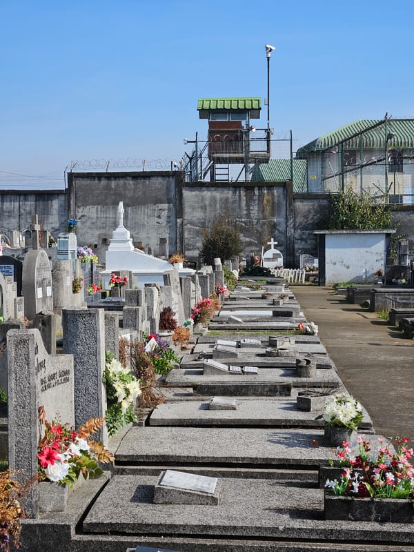 Cemetery documentation captured in Osorno, Chile shows weathered grave markers