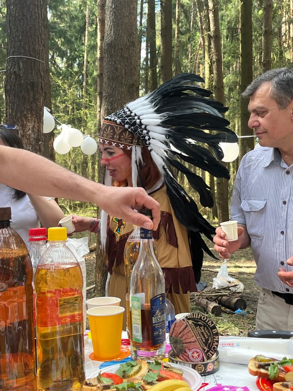 Person in Native American costume spotted at woodland gathering