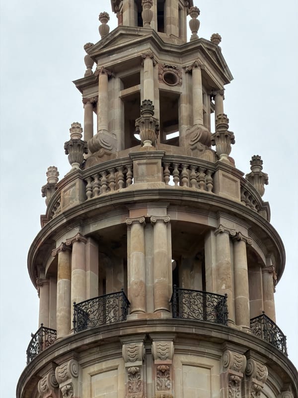 Barcelona landmarks and Lichtenstein sculpture documented under overcast skies