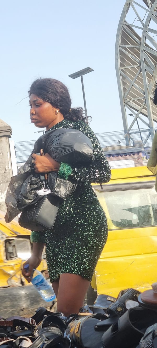 Ordinary market day captured in Lagos, Nigeria