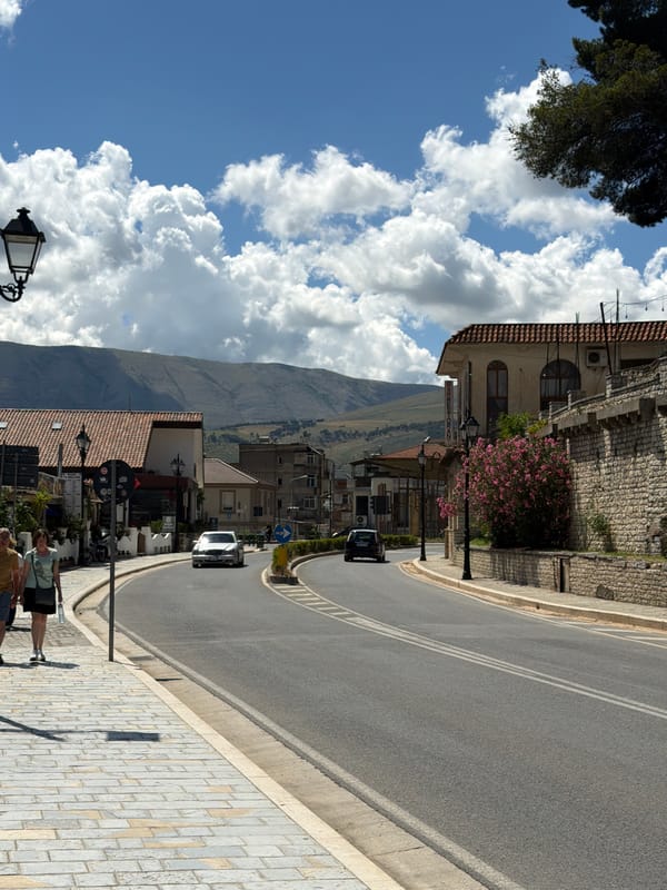 Tourist captures scenic views of historic Berat, Albania