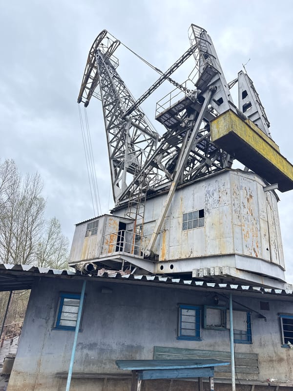 Visitor documents abandoned infrastructure in Chornobyl Exclusion Zone