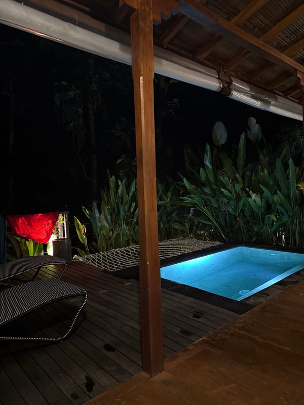 Tropical resort nighttime scene captured in Kuta Selatan