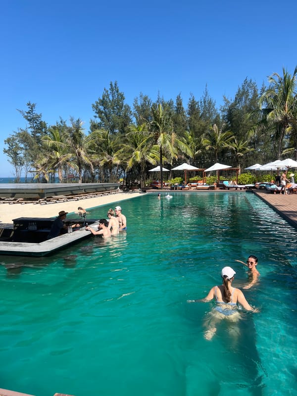 Sunny poolside day in Đà Nẵng, Vietnam
