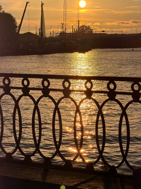 Golden hour on the Neva River, Saint Petersburg