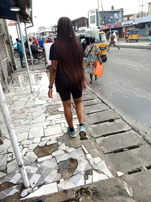 Morning street activity captured in busy urban district