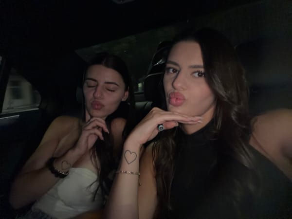 Nighttime selfies inside a car in Haskovo, Bulgaria