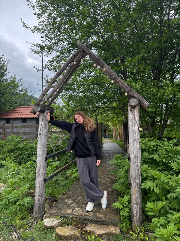 Couple's riverside visit documented in rural Abkhazia