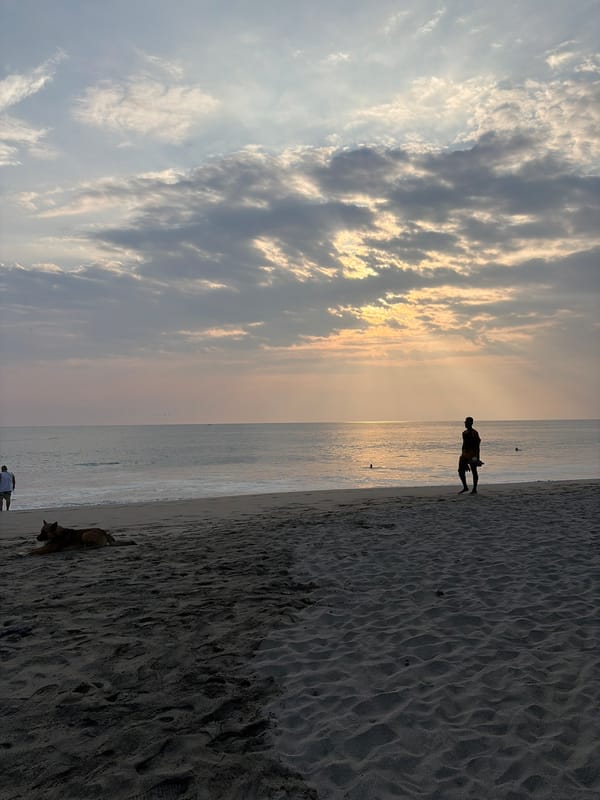 Sunset evening captured at Brisas de Zicatela beach