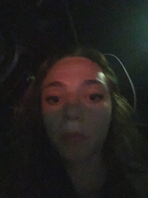 Person takes late-night selfies in San Bernardino Tlaxcalancingo