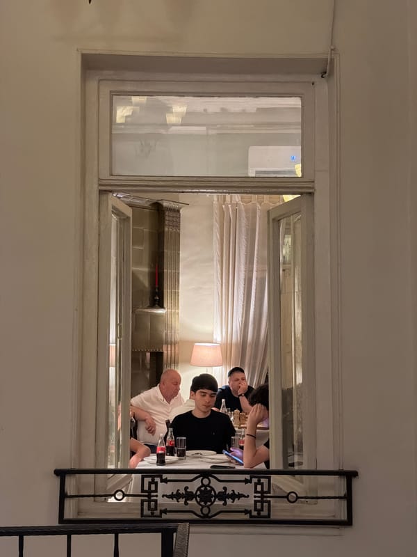 A quiet evening in Yerevan — restaurants, art, and a courtyard at night