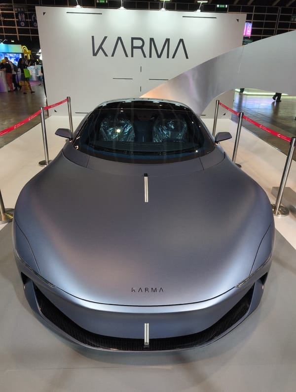 Luxury vehicle displayed at Hong Kong car exhibition