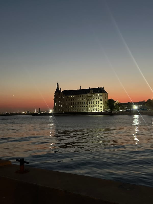 Haydarpaşa Station glows at dusk on the Istanbul waterfront
