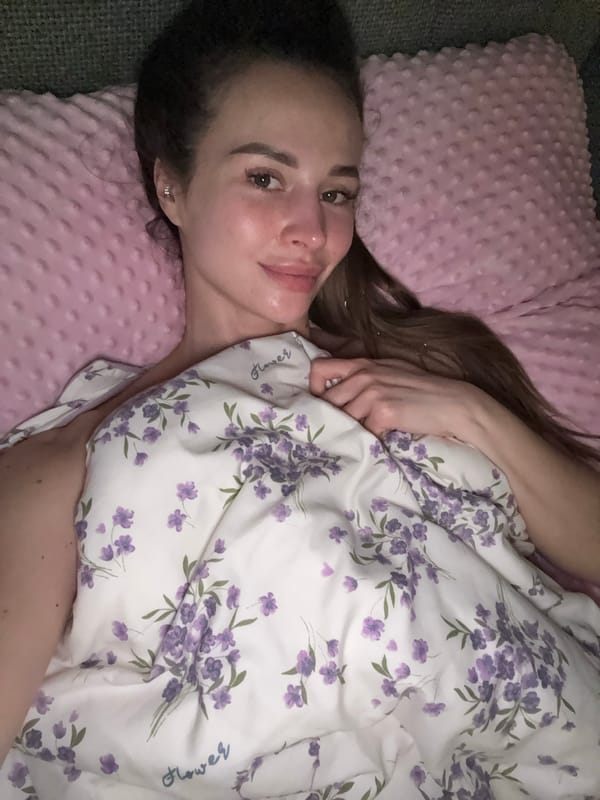 Woman photographed resting indoors in Kyiv