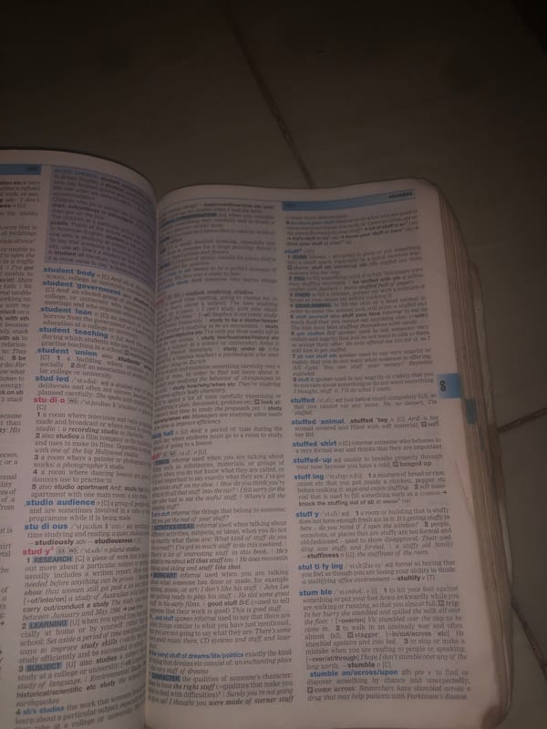Paging through a print dictionary's S-section in Jalingo