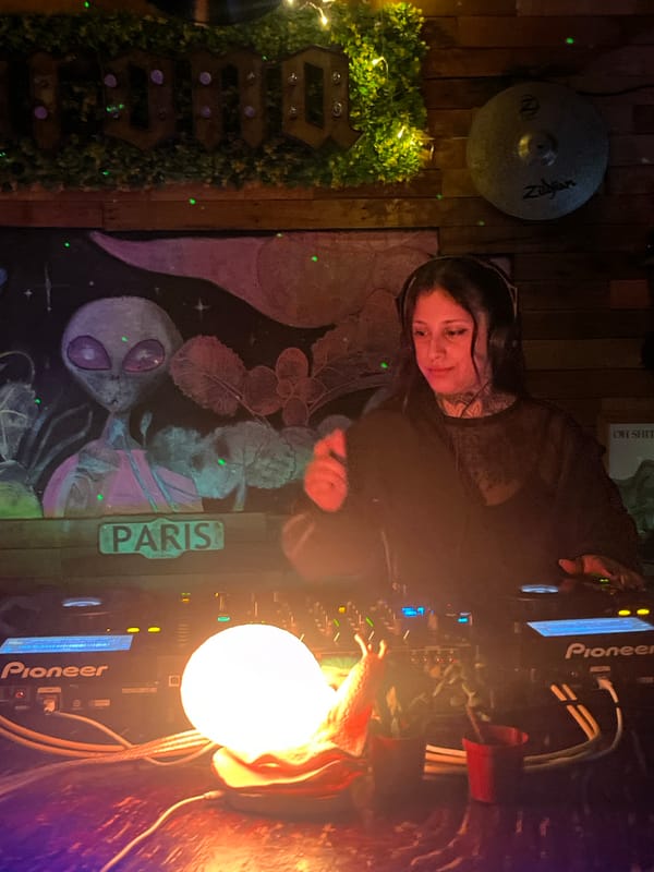 Female DJ performs early morning set at Ushuaia pub