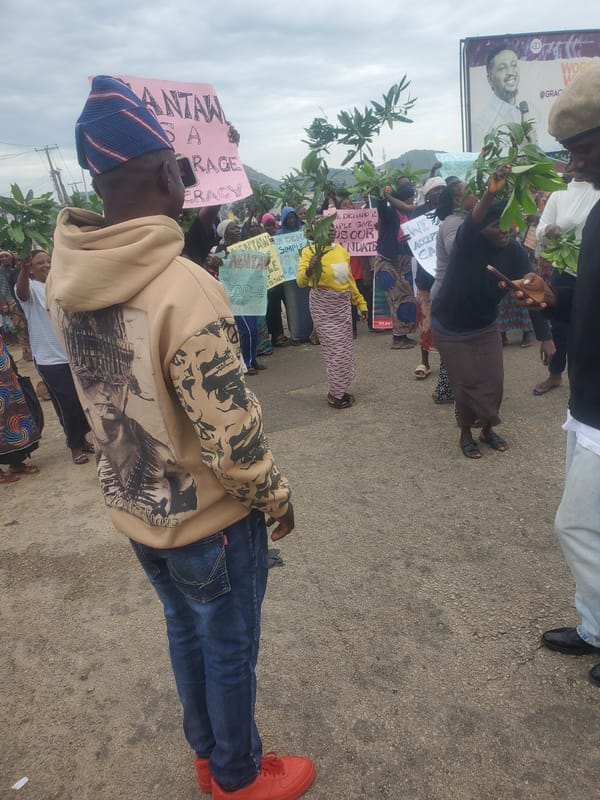 Street protest and public gathering in Gwong and Jos, Nigeria