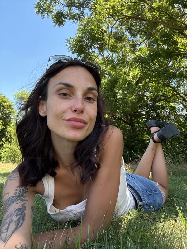 Relaxing in the grass at a Pleven park on a sunny day