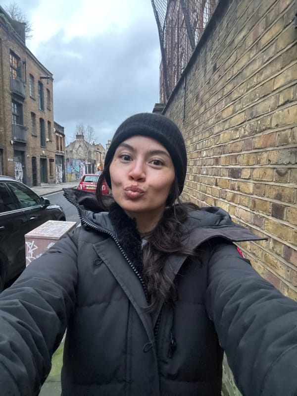 London photographer captures selfie and weathered brick wall