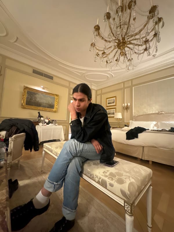Late-night luxury hotel scenes documented across central Paris