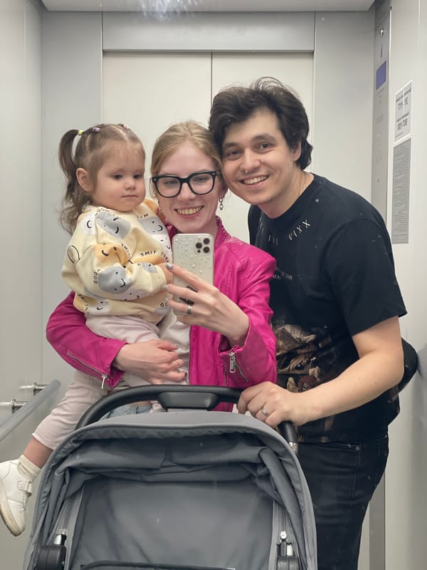 Woman takes elevator selfie in Izhevsk, Russia