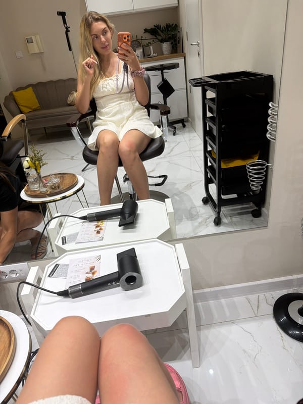 Lazy summer morning across a Budva salon and hotel room
