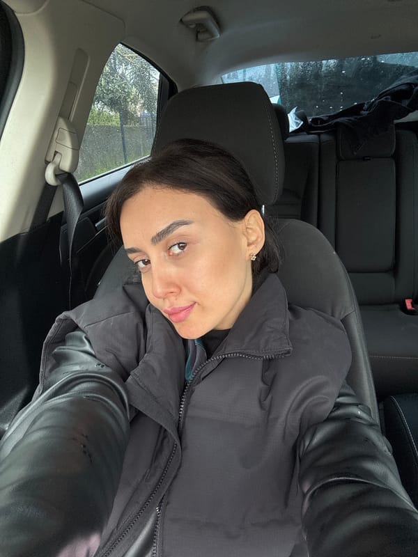 Woman travels as passenger through Kartubani, Georgia