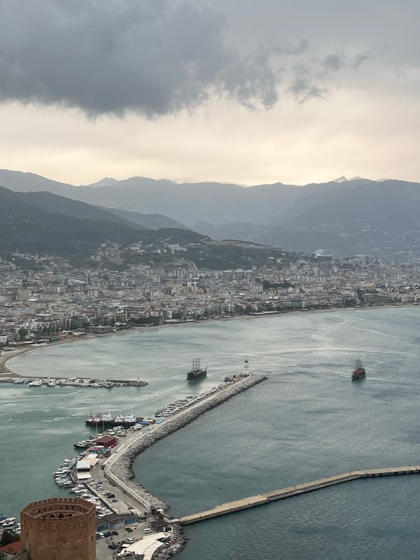 Morning panoramic views captured of Alanya's coastal cityscape