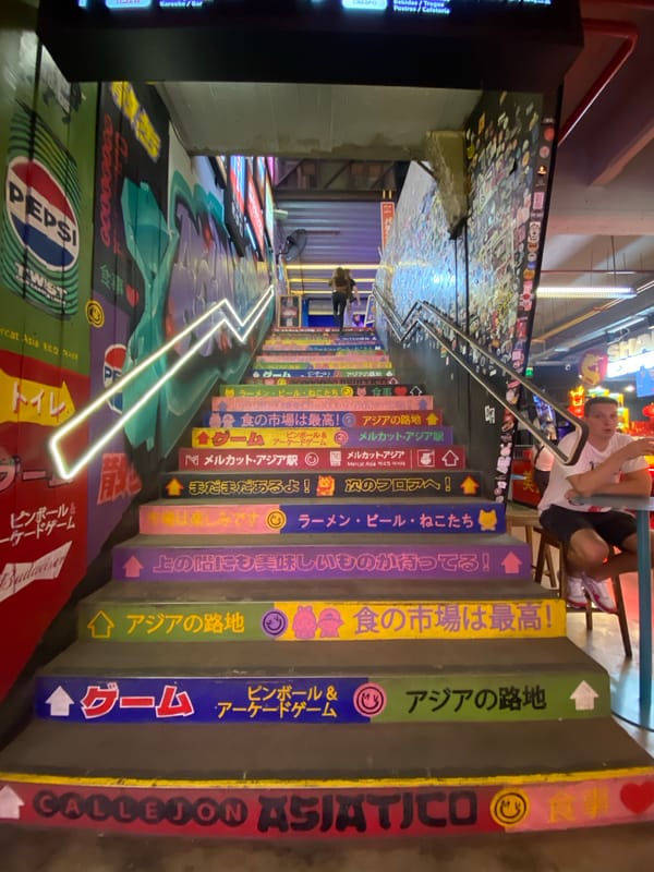 Colorful staircase spotted in Buenos Aires commercial space