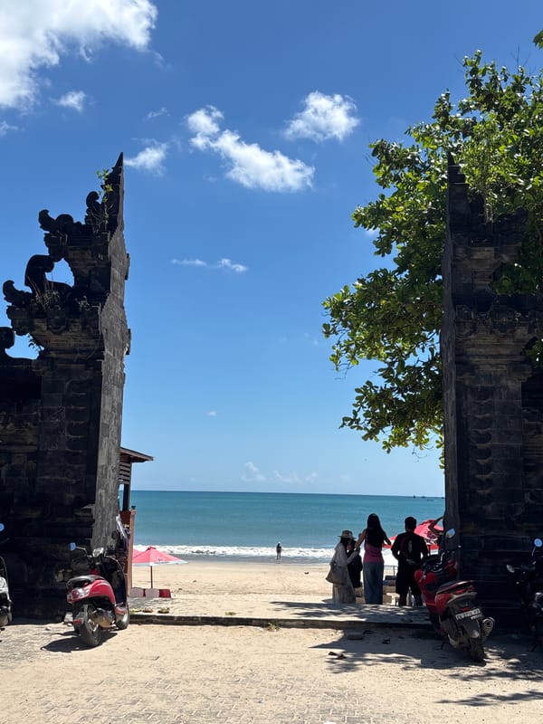 Morning beach views captured in Kuta Selatan, Indonesia