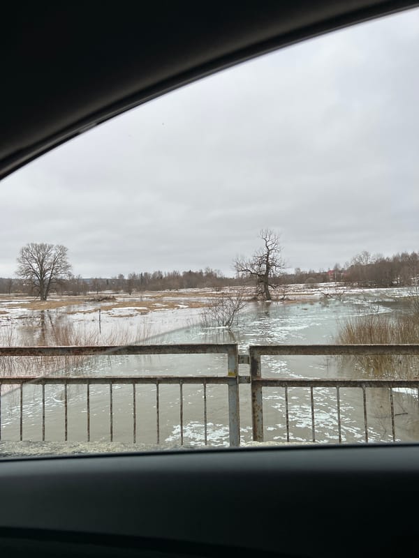 Flooding observed in Уральское, Russia early Friday morning