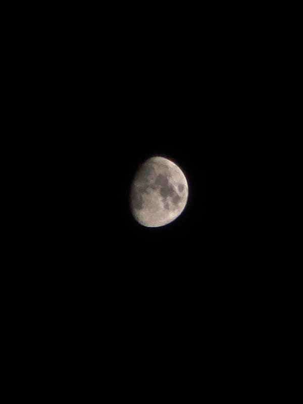 Nearly full moon observed over Sofia, Bulgaria Tuesday night