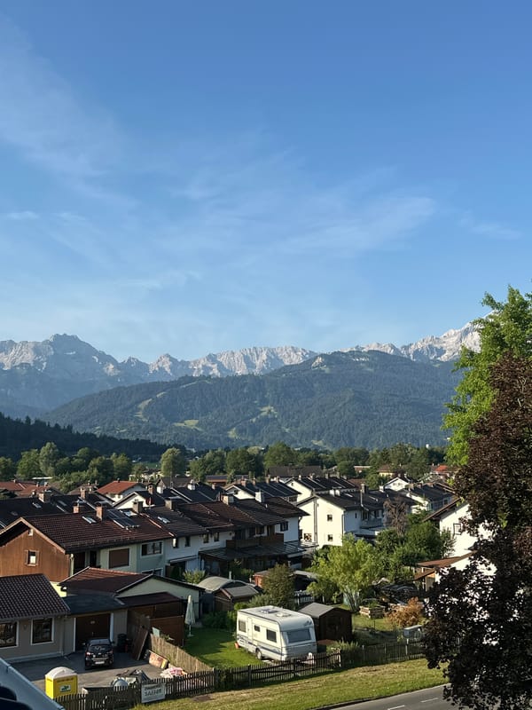 Morning views of Garmisch-Partenkirchen and the Zugspitze