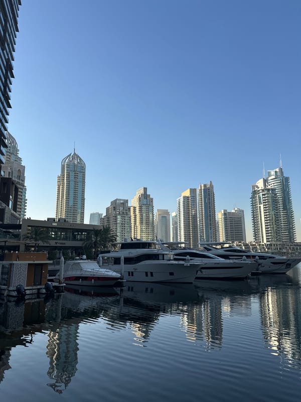 Dubai Marina skyline captured in pre-dawn photography session