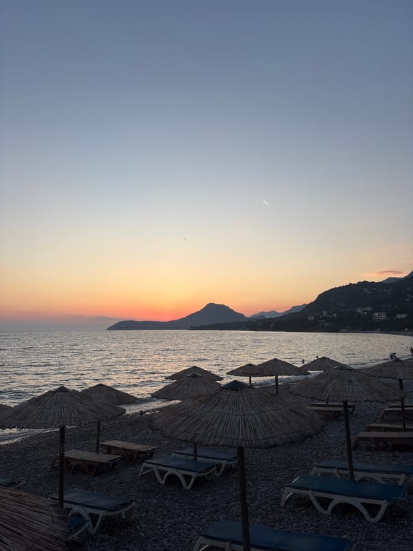 Adriatic sunset from the shores of Bar, Montenegro