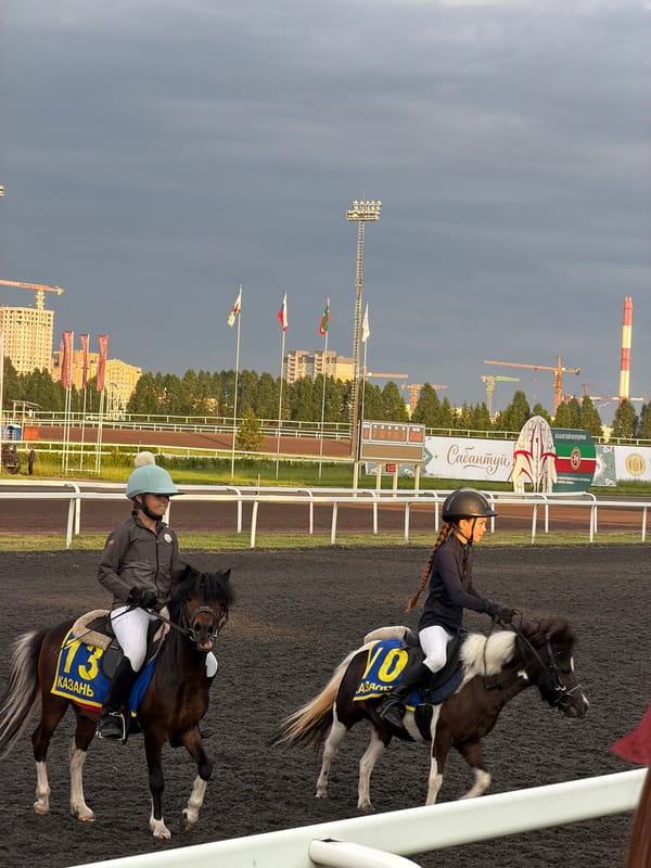Equestrian fair meets dusk festival with food trucks and kids