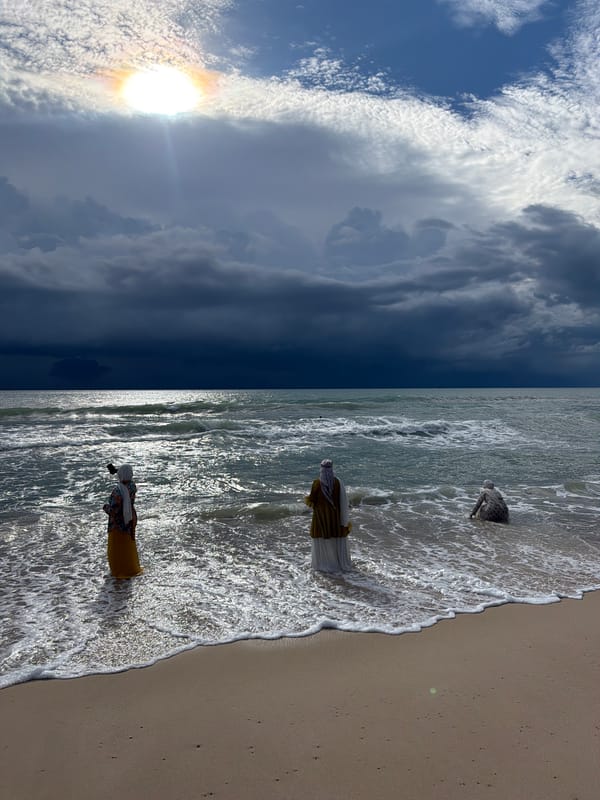 Morning beach life documented in Choeng Thale, Thailand