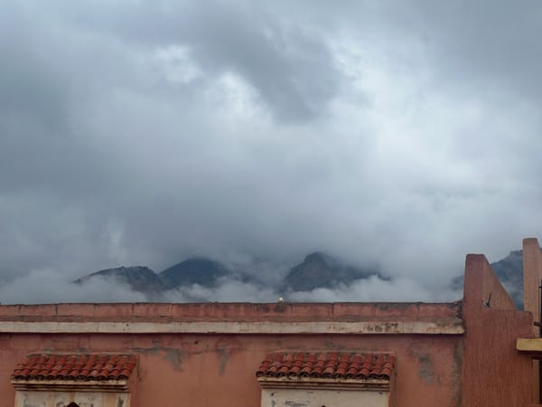 Overcast day documented across Ouaouizert, Morocco mountainous landscape