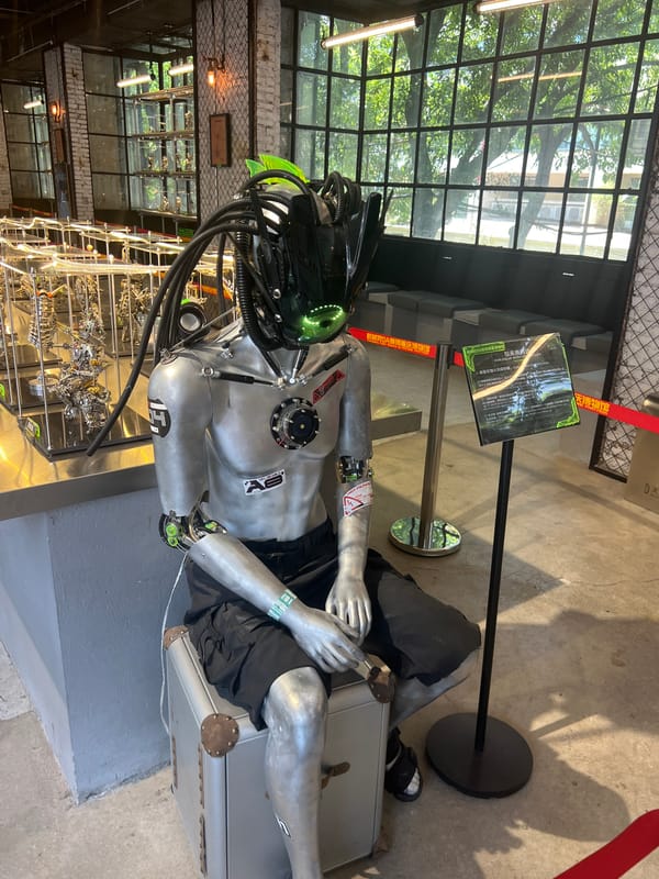 Steampunk art, wartime exhibits, and Chongqing street scenes