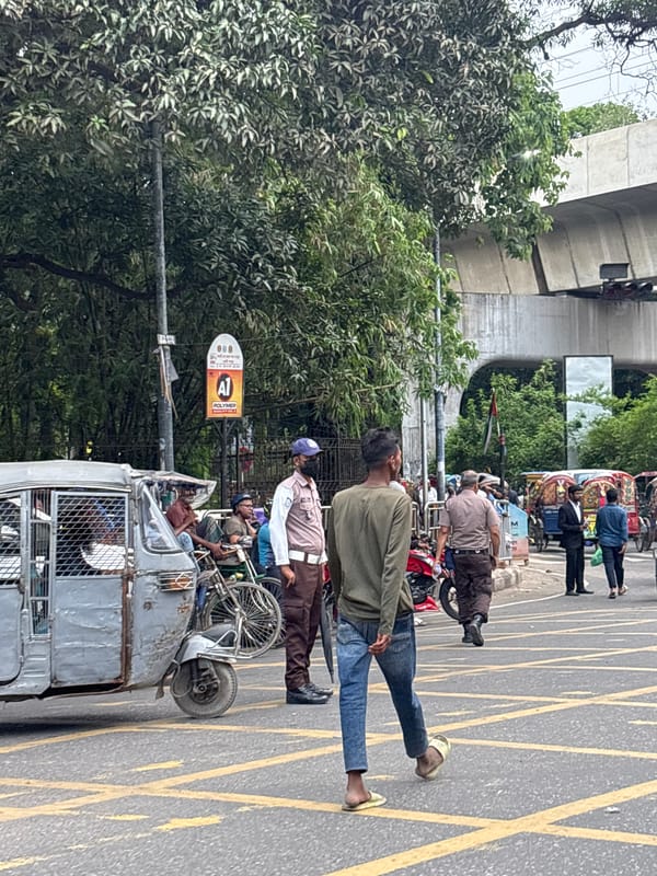 Morning street life documented across central Dhaka