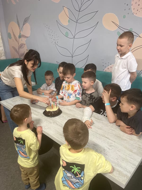 Children's birthday party celebrated at Ulyanovsk indoor playground