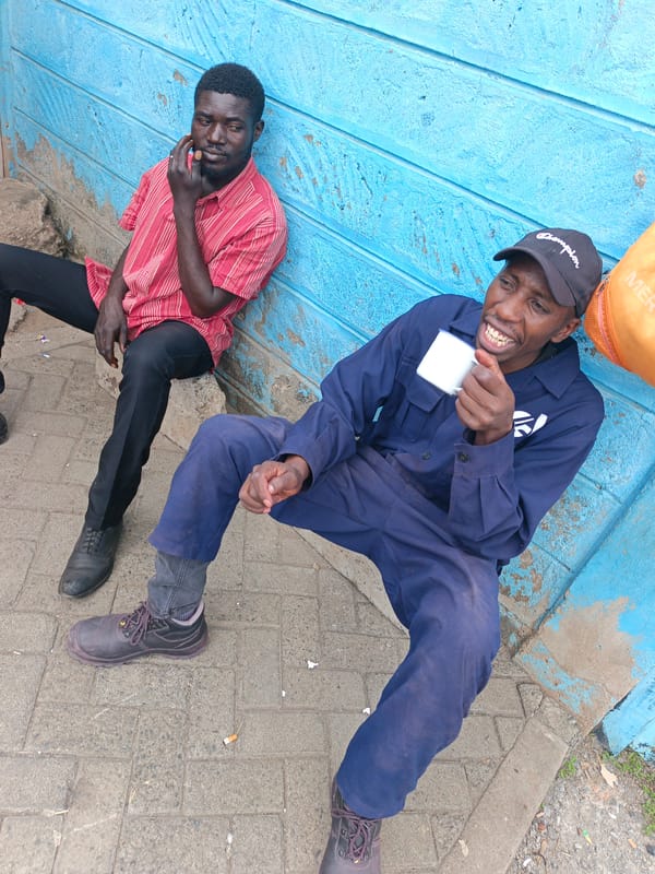 Morning street scenes and work activity documented across Nairobi